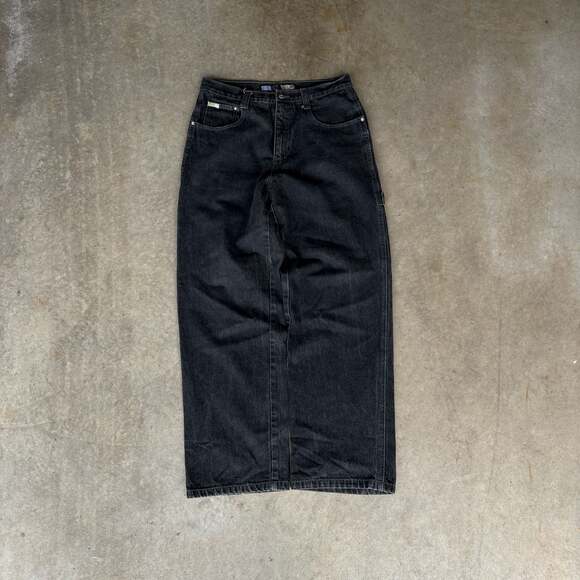 Southpole Y2K Vintage Black Baggy Wide Leg Cargo Skater Jeans - Picture 2 of 6